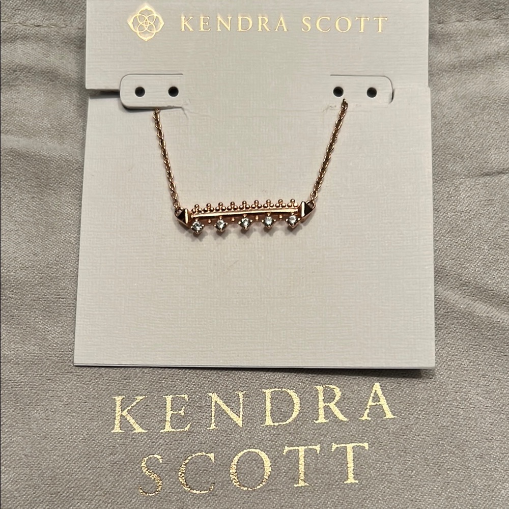 Kendra Scott Rose Gold Necklace with Crystals